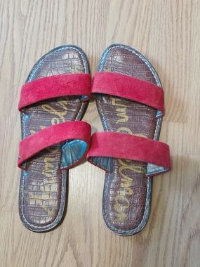 Sam Edelman Gala Red Suede Sandals